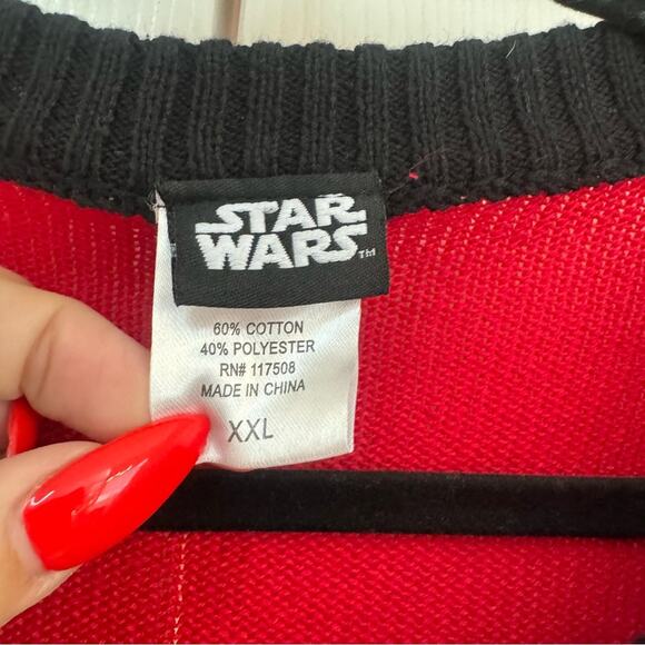 Star Wars Long Sleeve Crewneck Unisex Knit Sweater Darth Vader Size XXL - Picture 8 of 12